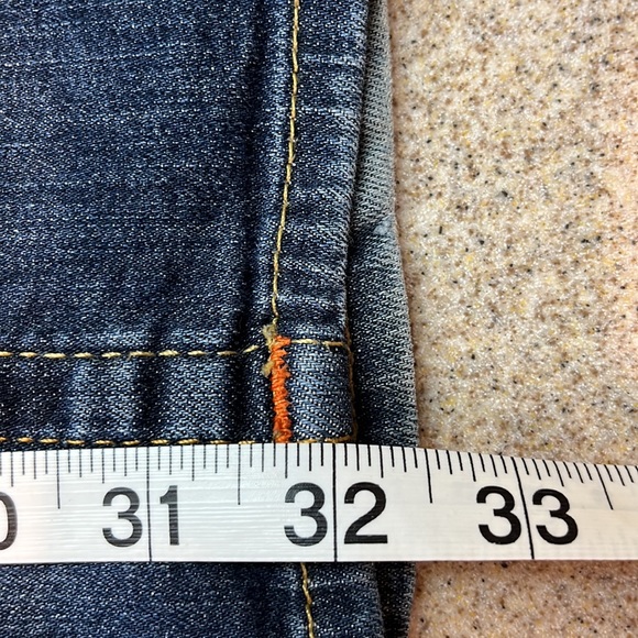 👖True Religion Dark Blue Straight Leg Jean Women size 26 W/ Crystal Emblishment - Picture 12 of 16